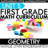 First Grade Geometry 2D and 3D Shapes Math Unit Guided Mat