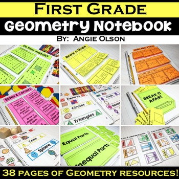 Preview of 1st Grade Math Notebook:  Geometry