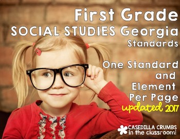 Preview of First Grade Georgia Standards of Excellence Social Studies