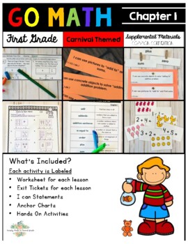 Preview of 2012/2016 Edition Go Math! First Grade Chapter 1 Supplemental Resources