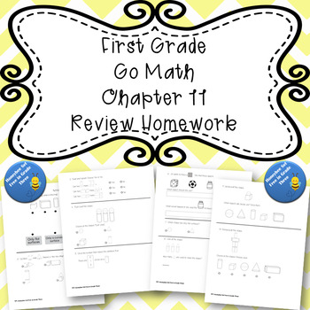 Preview of First Grade Go Math Chapter 11 Review Homework