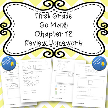 Preview of First Grade Go Math Chapter 12 Review Homework