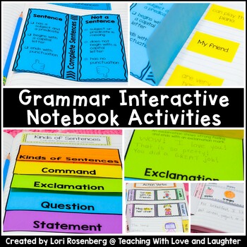 Preview of First Grade Grammar Interactive Notebook