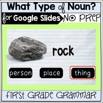 Preview of Elementary Grammar - Nouns Minilesson and Google Slides Activity
