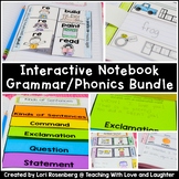 First Grade Grammar and Phonics Interactive Notebook Bundle