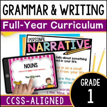 Preview of 1st Grade Grammar & Writing Workshop Curriculum - Yearlong Writing Bundle