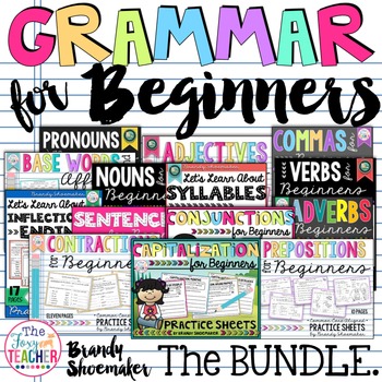 Preview of First Grade Grammar for Beginners Bundle