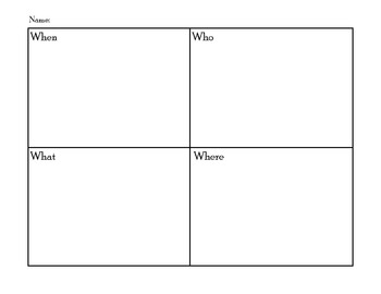 Preview of First Grade Graphic Organizer
