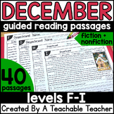 First Grade Guided Reading Passages for December Levels F-I