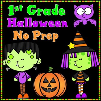 Preview of First Grade Halloween No Prep