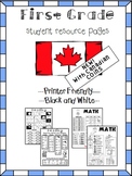 CANADIAN COIN Kindergarten and First Grade Help Pages for 