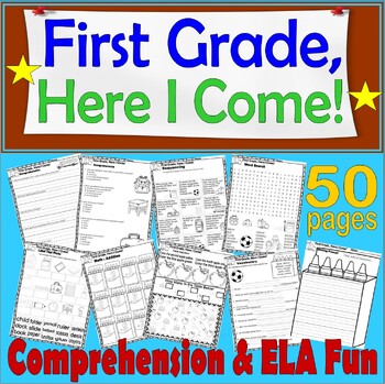 Preview of First Grade, Here I Come Back to School Read Aloud Book Companion Comprehension