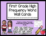 First Grade High Frequency Word Wall Cards