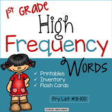 First Grade High Frequency Words