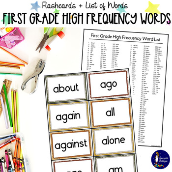 Preview of First Grade High Frequency Words English and Spanish
