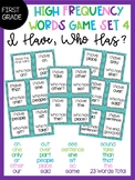 First Grade High Frequency Words Game: I Have, Who Has? Set 4