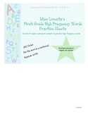 First Grade High Frequency Words Practice Sheets