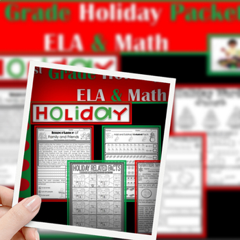 First Grade Holiday Winter Packet by Motivated Learners | TpT