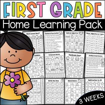Preview of First Grade Home Learning Pack - Distance Learning