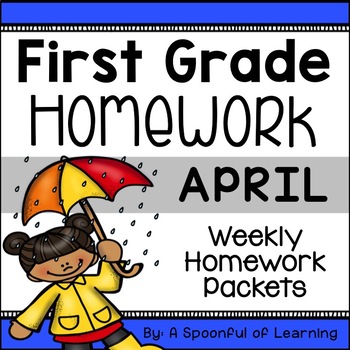 Preview of First Grade Homework - April