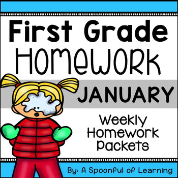 Preview of First Grade Homework - January