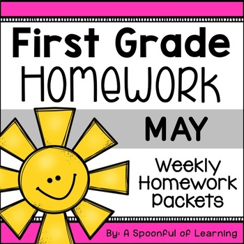Preview of First Grade Homework - May
