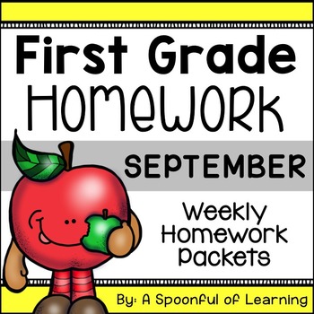 Preview of First Grade Homework - September