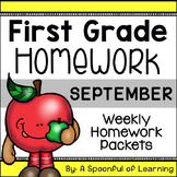 First Grade Homework - September