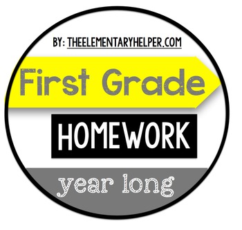 Preview of First Grade Homework {Year-Long Daily Assignments}