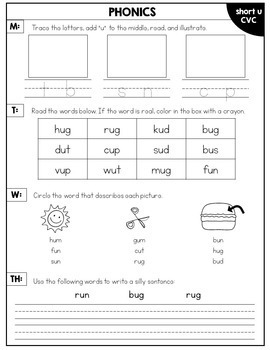 First Grade Homework Worksheets