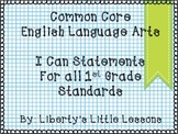 First Grade I Can Statements-ELA