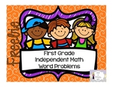 First Grade Independent Math Word Problems for Math Journals
