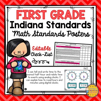 Preview of First Grade Indiana Math Standards 2023