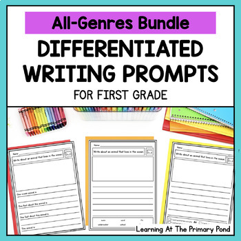 Preview of 1st Grade Writing Prompts | Informational, Narrative, & Opinion Writing BUNDLE