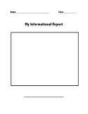 First Grade Informational Report template