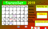 First Grade Interactive Calendar Math December 2019