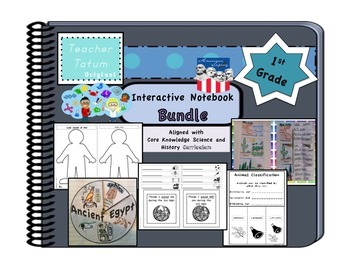 Preview of First Grade Interactive Notebook BUNDLE: Core Knowledge Foldables