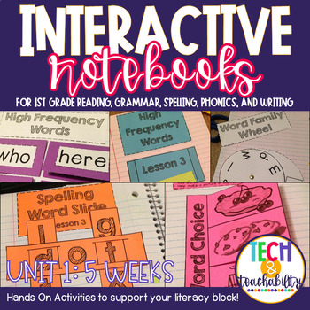 Preview of ELA Interactive Notebook Unit 1 Bundle for First Grade