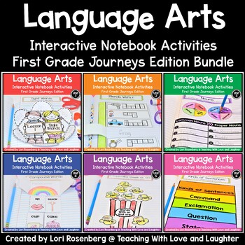 Preview of Language Arts Interactive Notebooks Bundle {For Use With First Grade Journeys}