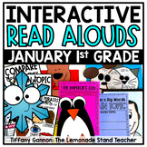 First Grade Interactive Read Aloud Lessons JANUARY Bundle 
