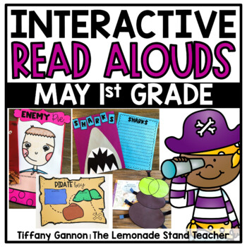 Preview of First Grade Interactive Read Aloud Lessons MAY Bundle Digital + Printable