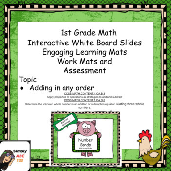Preview of First Grade IreadyⓇ Math Unit 1 Adding in Any Order with Number Bonds
