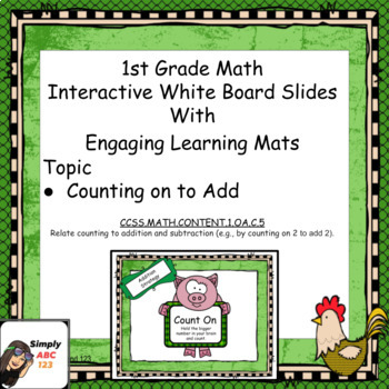 Preview of First Grade Iready Ⓡ Math Unit 1  Count on to Add Within 10