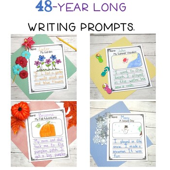 Writing Prompts First Grade Printable and Digital Version by ESL VILLAGE