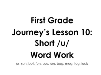 Preview of First Grade Journey's-Lesson 10:  Short /u/ Word Work