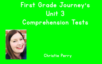 Preview of First Grade Journey's Unit 3 Comprehension Tests
