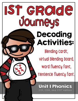 Preview of First Grade Journeys Phonics and Decoding Activities Unit 1