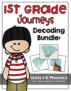 Preview of First Grade Journeys Phonics and Decoding Activities Units 1-5