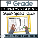 First Grade Journeys Reading Unit 1 Sight Words and Phonic