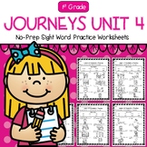 First Grade Journeys 2014 Unit 4 No-Prep Sight Word Practi